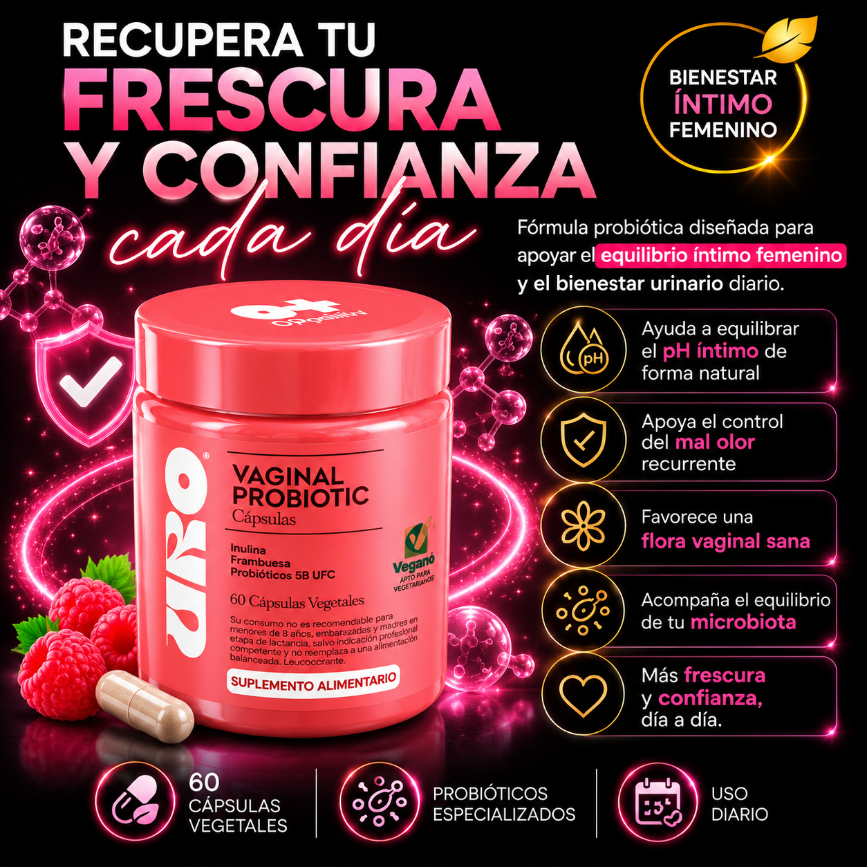 URO Vaginal Probiotics - Flora Íntima Saludable 🌸