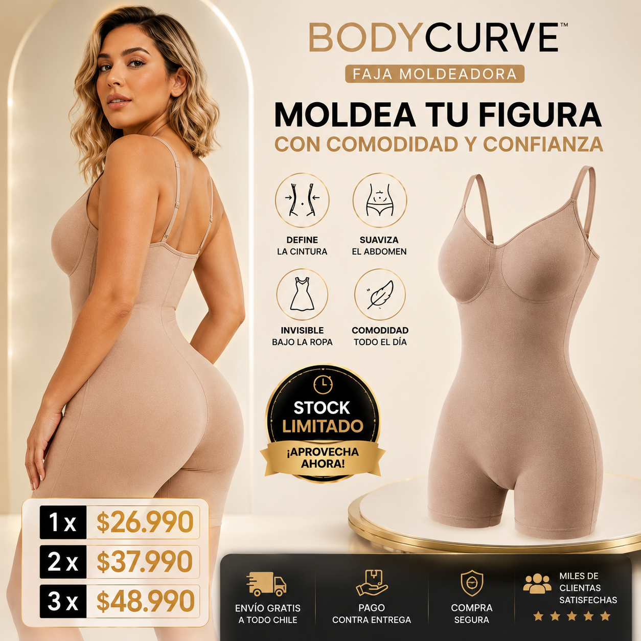 BODYCURVE™ - La Faja Invisible Que Moldea Tu Figura Al Instante