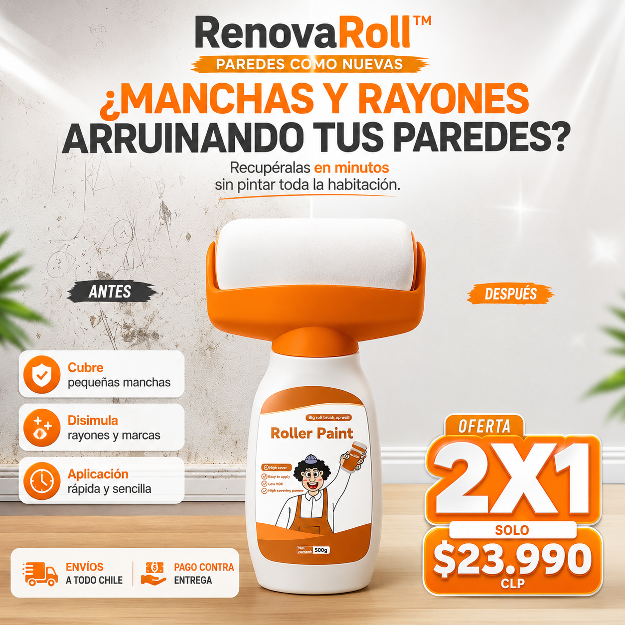 RenovaRoll™ - Paredes Como Nuevas